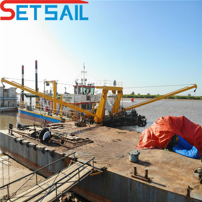 10 inch Diesel motor Cutter Zuigdredger met Anker Boom Totaal hoogte 1,48 meter