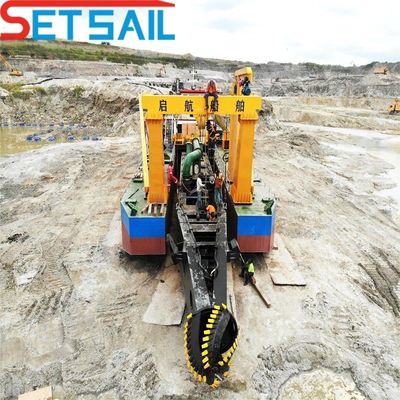 Weichai Diesel Engine 6 inch Cutter Zuigersanddredger voor zware zandwinning