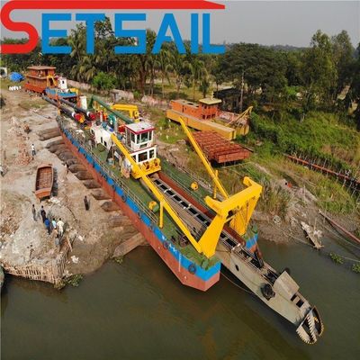 736kw Hulpmotor aangedreven Cyclone Type 28inch Cutter Zuigersand Dredger voor de rivier
