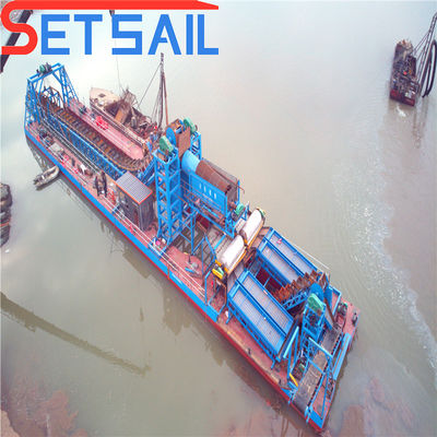 Chain Bucket River Diamond Mining Machinery met migratieapparaat 4kw X 3-10kw X3