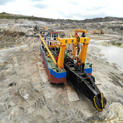 Dieselmotor zandmaaier Zuigdregger voor het drogen van riviermodder Diepte 0,5 meter -30 meter