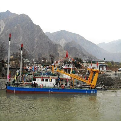Dieselmotor zandmaaier Zuigdregger voor het drogen van riviermodder Diepte 0,5 meter -30 meter