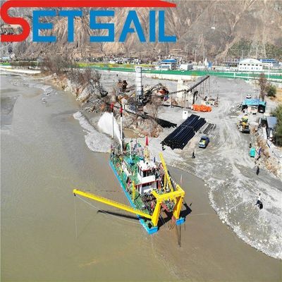 2000m3 waterstroom Hydraulische diesel 12 inch cutter zuigsel modder bagger met 50m hoofd