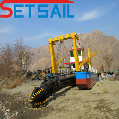 Totale lengte 16,5-50m Rivier zandpomp Dredging apparatuur met cutter zuigpomp QHCSE-10