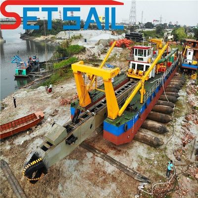 Rivierbaggeringsapparatuur snijmachine Zuigbagger met hydraulische lier Cyclone type