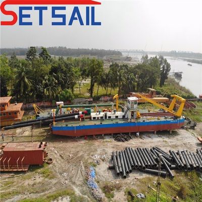 10 inch cutter zuigdredger voor rivier zand diesel motor en hydraulische pomp inbegrepen