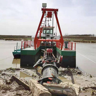 Dubbele zandpomp-snijdmachine Zuigdredger-machine met dieselmotor 28-1000 ton totaalgewicht