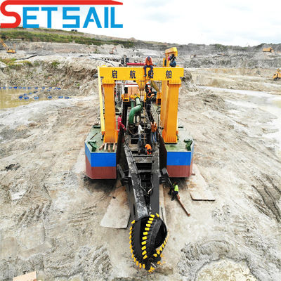 Cummins 160kW-3000kW Cutter Suction Dredger Mining Machinery met Gold Agitate Chute