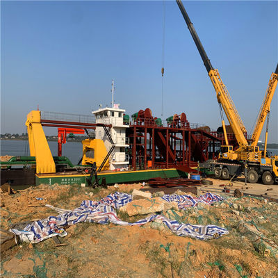 Siemens PLC Control Cutter Suction Sand Dredger Machine met brandstofverbruik 34L-500L