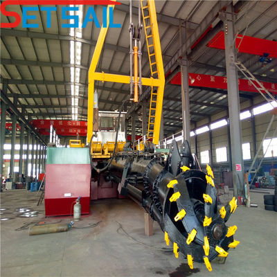 10 inch Diesel motor Cutter Zuigdredger met Anker Boom Totaal hoogte 1,48 meter