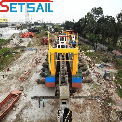 10 inch Diesel motor Cutter Zuigdredger met Anker Boom Totaal hoogte 1,48 meter