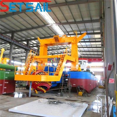 10 inch Diesel motor Cutter Zuigdredger met Anker Boom Totaal hoogte 1,48 meter