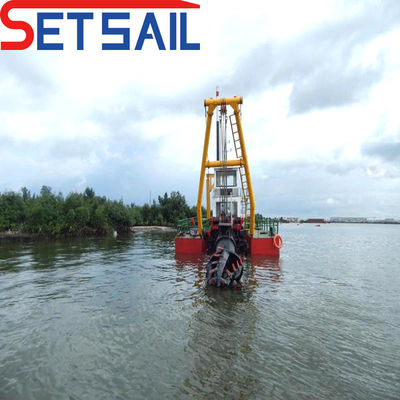 Verplaatsende trolley Optioneel kleine dieselmotor cutter zuigdrager voor rivier en meer