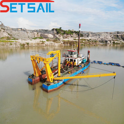 6 inch diesel aangedreven rivier zand bagger met snijkop en Shijiazhuang zandpomp