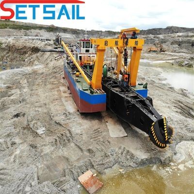 Weichai Diesel Engine 6 inch Cutter Zuigersanddredger voor zware zandwinning