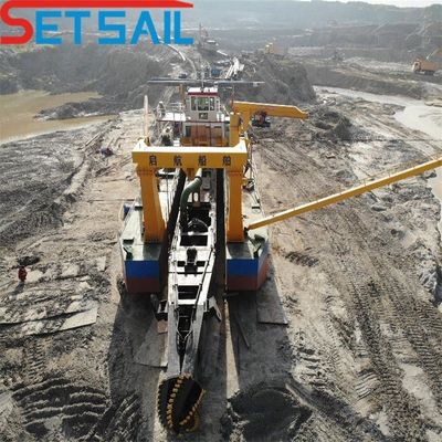 Weichai Diesel Engine 6 inch Cutter Zuigersanddredger voor zware zandwinning