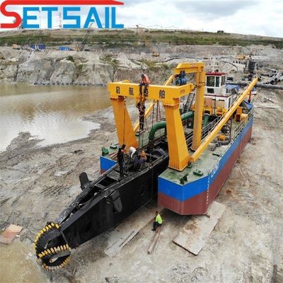 Weichai Diesel Engine 6 inch Cutter Zuigersanddredger voor zware zandwinning
