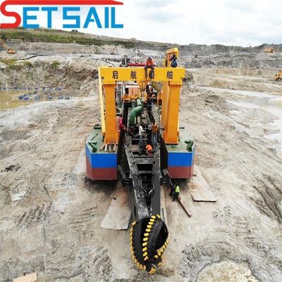 Weichai Diesel Engine 6 inch Cutter Zuigersanddredger voor zware zandwinning