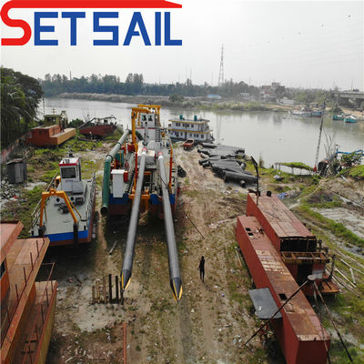 46 m totale lengte rivier zandmaaier zuigdrager met hydrocyclone en booster station