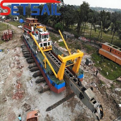 46 m totale lengte rivier zandmaaier zuigdrager met hydrocyclone en booster station