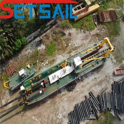 Grondcapaciteit 1200m3 Cummins Diesel motor 26 inch Cutter Zuigdrager met Anker Boom