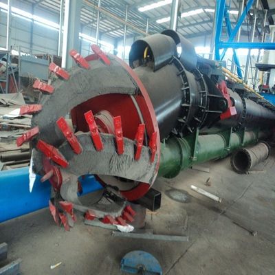 Aanpasbare dieselmotor cutter zuigersand baggerboot met onderwaterpomp