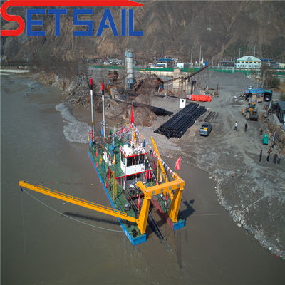 32 inch hydraulische rivier zandmaaier zuigdrager met ankerboom en hydrocyclone
