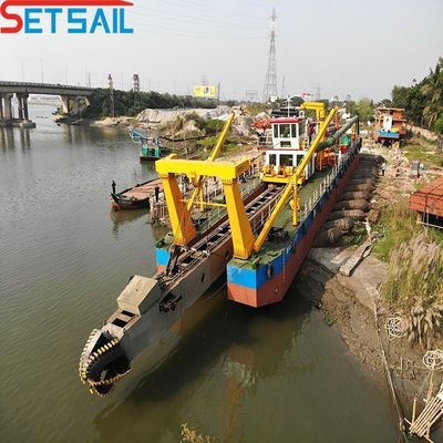Dredgeboot Hydraulische pomp-snijdmachine Zuigdredger met een droogdiepte van 15 meter