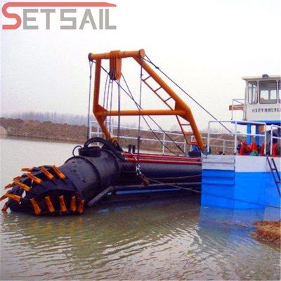 Siemens PLC Diesel Engine Power River Sand Dredger met snijkop en materialen