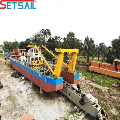 Krachtige Diesel Cutter Zuigdredger met 3500m3 waterstroom en een geluidsterke dieptemeter