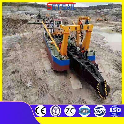 Totale lengte 38m QHCSD-306 Dieselmotor Hydraulische zandpomp Snijdmachine Zuigdrager