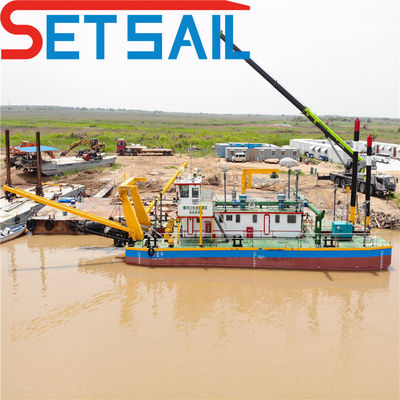QHCST-30 River Mud Cutter Suction Dredge Dredger met dieselmotor Totaal lengte 17m-60m