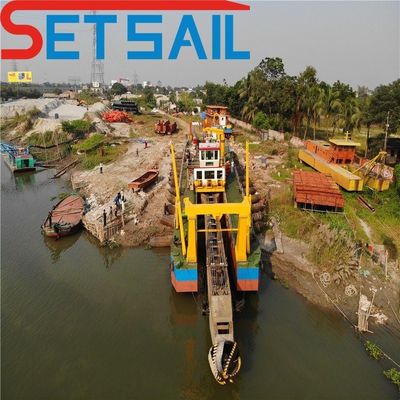QHCST-30 River Mud Cutter Suction Dredge Dredger met dieselmotor Totaal lengte 17m-60m