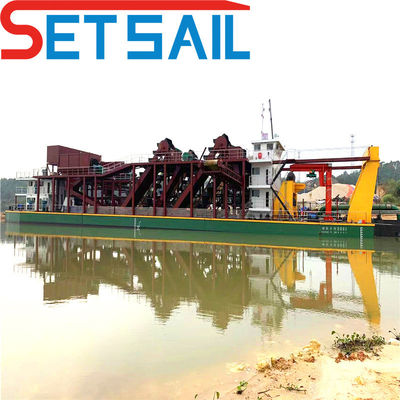 QHCST-30 River Mud Cutter Suction Dredge Dredger met dieselmotor Totaal lengte 17m-60m