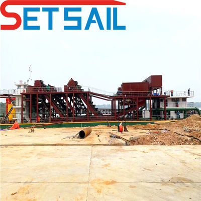 QHCST-30 River Mud Cutter Suction Dredge Dredger met dieselmotor Totaal lengte 17m-60m