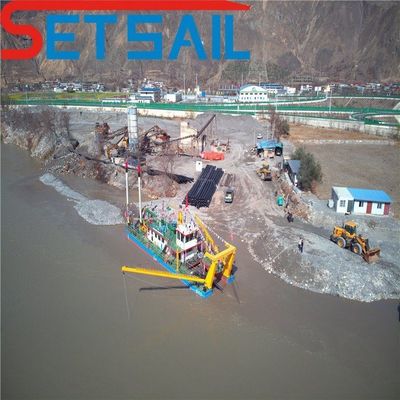 16m Dredging Diepte 298kw Hulpmotor Power Cutter Zuigmodder