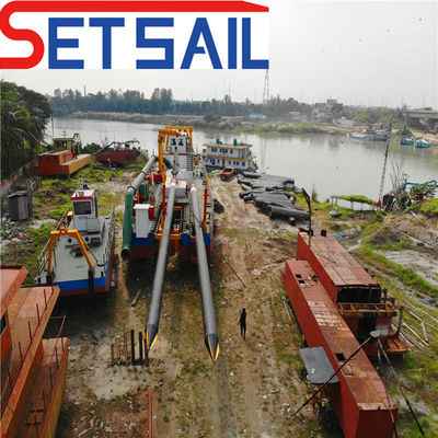 Rexroth Hydraulic System 38m Lake Sand Dredger met Cummins dieselmotor en snijkop