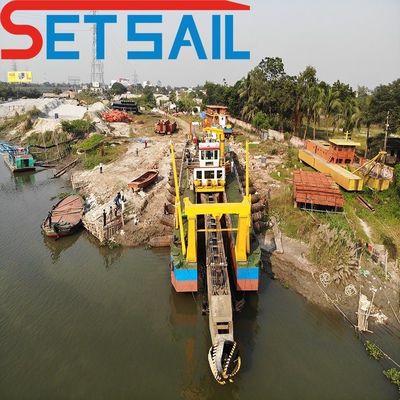 22 Inch Cutter Zuig-Zand Dredger voor Bangladesh Verkoop 298 Kw Hulpmotor Krag