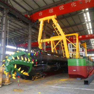 Dieselmotor Amfibieus snijmachine Zuigdredger met hydraulische lier en spuddrager