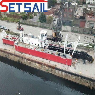 18 inch Cutter Suction Sand Dredger met dekkraan QHCSD-477 700m3 Capaciteit 700m3