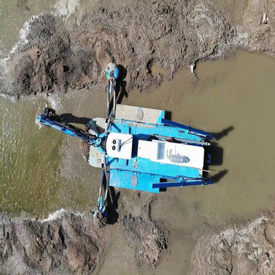 Diesel-aangedreven veelzijdige amfibische emmerdredger met een capaciteit van 120 m3 tot 700 m3/uur