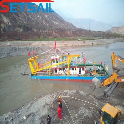 3500 M3 Waterstroom 18 inch Hydraulische Snijdmachine Zuigersand pompen Dredger Totaal Lengte 38m