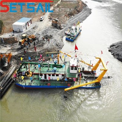 3500 M3 Waterstroom 18 inch Hydraulische Snijdmachine Zuigersand pompen Dredger Totaal Lengte 38m