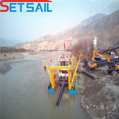 3500 M3 Waterstroom 18 inch Hydraulische Snijdmachine Zuigersand pompen Dredger Totaal Lengte 38m