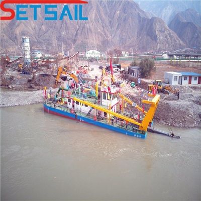 3500 M3 Waterstroom 18 inch Hydraulische Snijdmachine Zuigersand pompen Dredger Totaal Lengte 38m