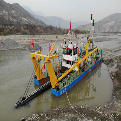 20 Inch River Sand Pump Cutter Jet Suction Dredger met 50kw Generator Set Spanning