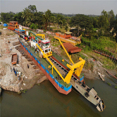 20 Inch River Sand Pump Cutter Jet Suction Dredger met 50kw Generator Set Spanning