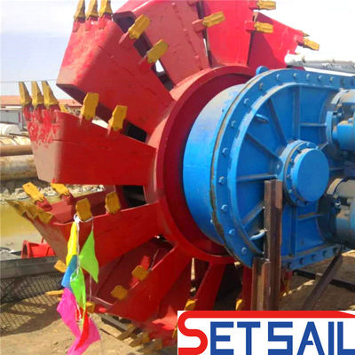 Hoge capaciteit 160m3-2000m3 Hydraulische wiel emmerkop modder bagger met dieselmotor