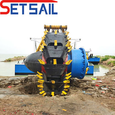 Siemens PLC waterstroom 2000m3 Hydraulische wiel emmer bagger met totale breedte 5.2m-12m