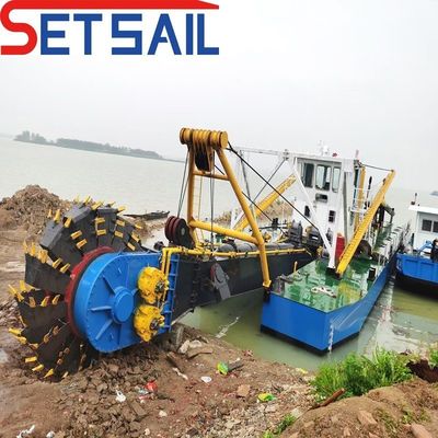 Siemens PLC waterstroom 2000m3 Hydraulische wiel emmer bagger met totale breedte 5.2m-12m
